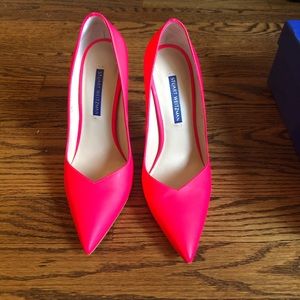 Stuart Weitzman Neon Pink Anny 105 Pumps - 7